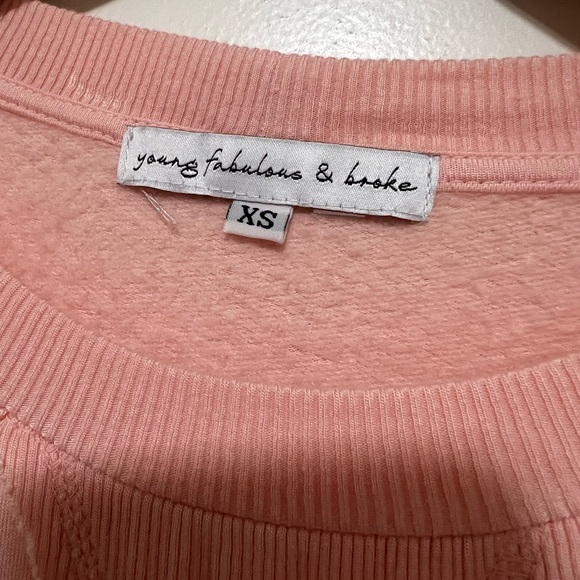 Young Fabulous & Broke Juliette Ombre Peach Purple Crewneck Sweatshirt Size XS - Picture 5 of 8